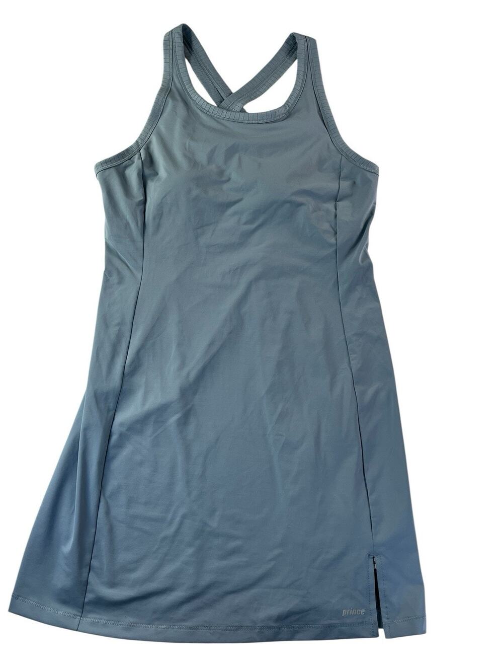 Prince Women’s Large Key Hole Tennis Dress With Ball Pocket Faded Blue NWT